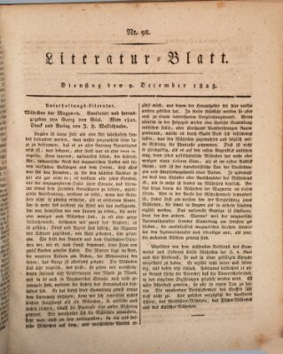 Morgenblatt für gebildete Stände Dienstag 9. Dezember 1823