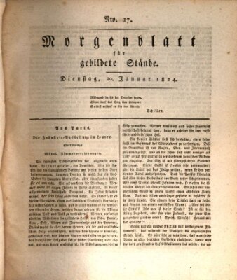 Morgenblatt für gebildete Stände Dienstag 20. Januar 1824