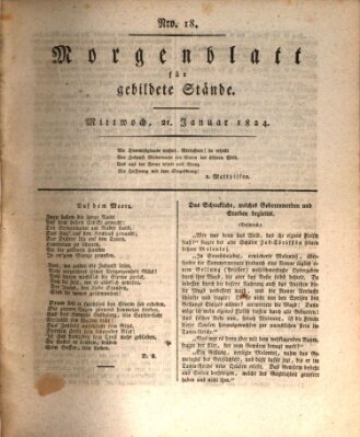 Morgenblatt für gebildete Stände Mittwoch 21. Januar 1824