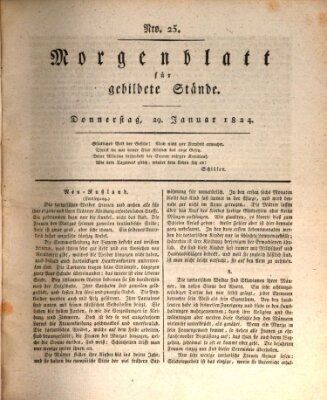 Morgenblatt für gebildete Stände Donnerstag 29. Januar 1824