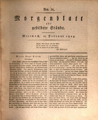 Morgenblatt für gebildete Stände Mittwoch 11. Februar 1824