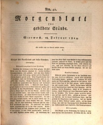 Morgenblatt für gebildete Stände Mittwoch 18. Februar 1824