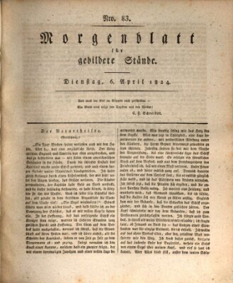 Morgenblatt für gebildete Stände Dienstag 6. April 1824