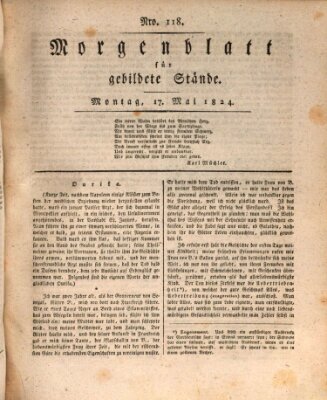 Morgenblatt für gebildete Stände Montag 17. Mai 1824