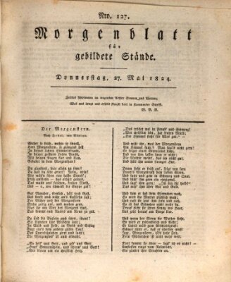 Morgenblatt für gebildete Stände Donnerstag 27. Mai 1824