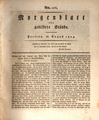 Morgenblatt für gebildete Stände Freitag 27. August 1824