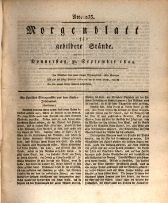 Morgenblatt für gebildete Stände Donnerstag 30. September 1824