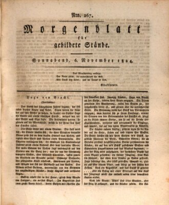 Morgenblatt für gebildete Stände Samstag 6. November 1824