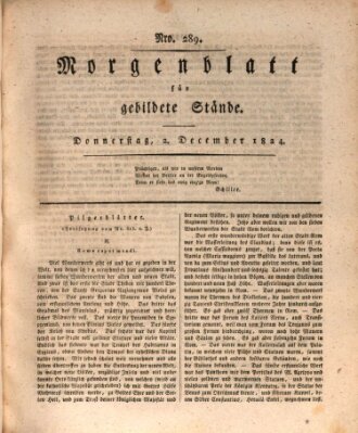 Morgenblatt für gebildete Stände Donnerstag 2. Dezember 1824