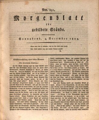 Morgenblatt für gebildete Stände Samstag 4. Dezember 1824