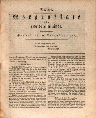 Morgenblatt für gebildete Stände Samstag 11. Dezember 1824