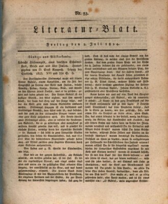 Morgenblatt für gebildete Stände Freitag 2. Juli 1824