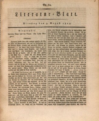 Morgenblatt für gebildete Stände Dienstag 3. August 1824