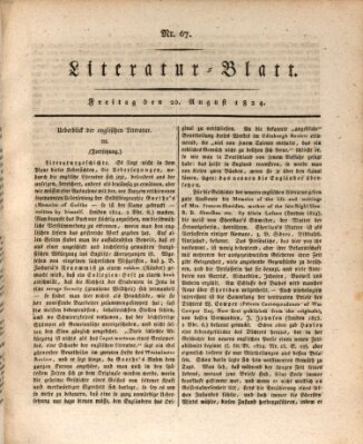 Morgenblatt für gebildete Stände Freitag 20. August 1824