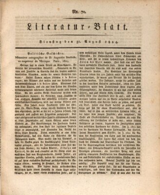 Morgenblatt für gebildete Stände Dienstag 31. August 1824