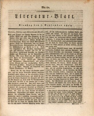 Morgenblatt für gebildete Stände Dienstag 7. September 1824