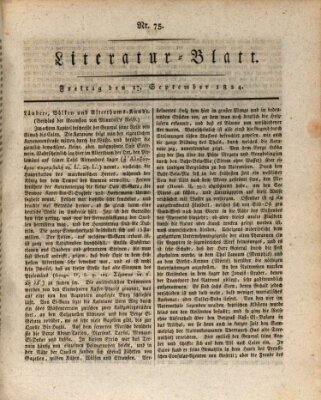 Morgenblatt für gebildete Stände Freitag 17. September 1824