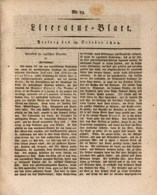 Morgenblatt für gebildete Stände Freitag 15. Oktober 1824