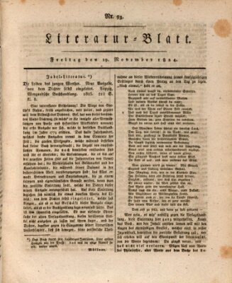 Morgenblatt für gebildete Stände Freitag 19. November 1824