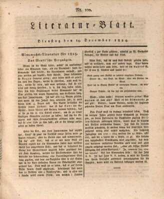 Morgenblatt für gebildete Stände Dienstag 14. Dezember 1824