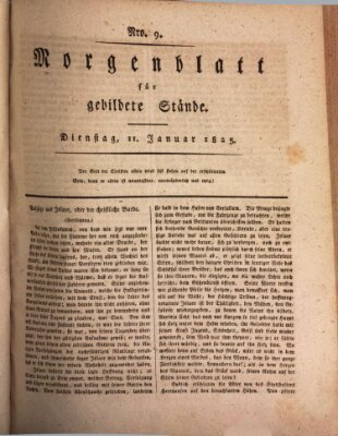 Morgenblatt für gebildete Stände Dienstag 11. Januar 1825