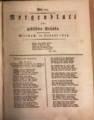 Morgenblatt für gebildete Stände Mittwoch 12. Januar 1825