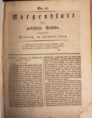 Morgenblatt für gebildete Stände Freitag 21. Januar 1825