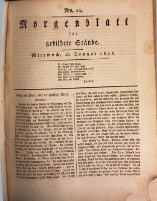 Morgenblatt für gebildete Stände Mittwoch 26. Januar 1825