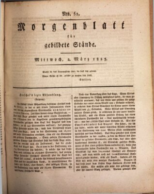 Morgenblatt für gebildete Stände Mittwoch 2. März 1825