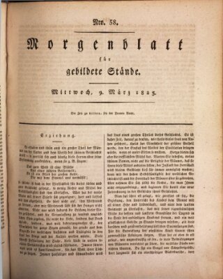 Morgenblatt für gebildete Stände Mittwoch 9. März 1825