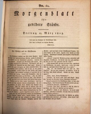 Morgenblatt für gebildete Stände Freitag 11. März 1825