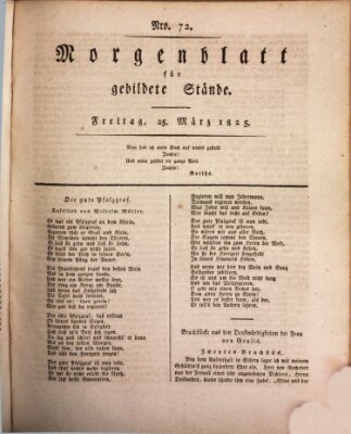 Morgenblatt für gebildete Stände Freitag 25. März 1825