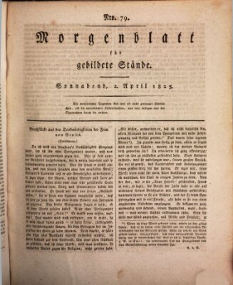 Morgenblatt für gebildete Stände Samstag 2. April 1825