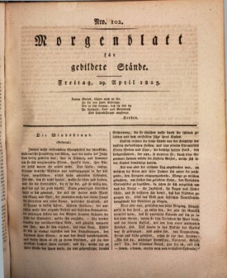 Morgenblatt für gebildete Stände Freitag 29. April 1825