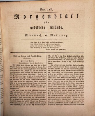 Morgenblatt für gebildete Stände Mittwoch 18. Mai 1825