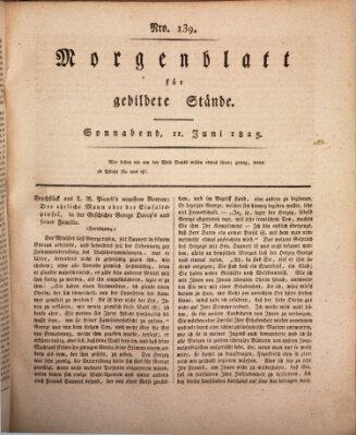 Morgenblatt für gebildete Stände Samstag 11. Juni 1825