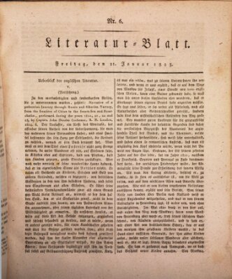 Morgenblatt für gebildete Stände Freitag 21. Januar 1825