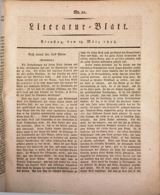 Morgenblatt für gebildete Stände Dienstag 15. März 1825