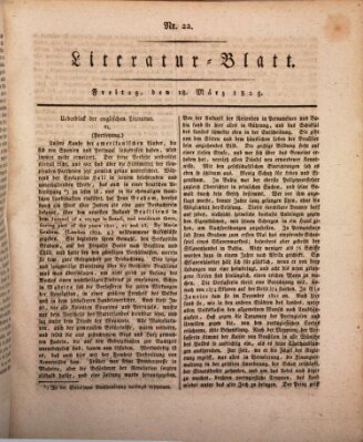 Morgenblatt für gebildete Stände Freitag 18. März 1825