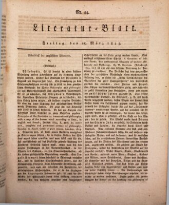 Morgenblatt für gebildete Stände Freitag 25. März 1825