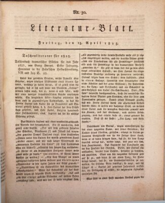 Morgenblatt für gebildete Stände Freitag 15. April 1825