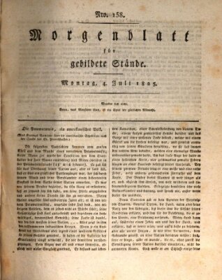 Morgenblatt für gebildete Stände Montag 4. Juli 1825