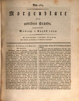 Morgenblatt für gebildete Stände Montag 1. August 1825