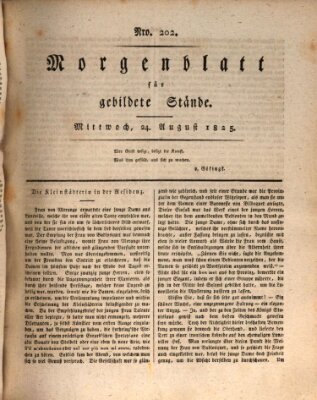 Morgenblatt für gebildete Stände Mittwoch 24. August 1825