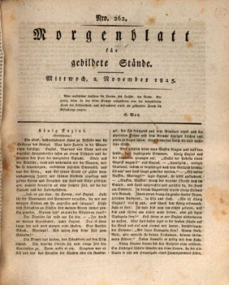 Morgenblatt für gebildete Stände Mittwoch 2. November 1825