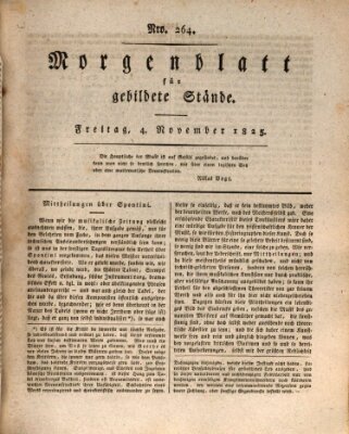 Morgenblatt für gebildete Stände Freitag 4. November 1825