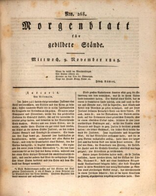 Morgenblatt für gebildete Stände Mittwoch 9. November 1825