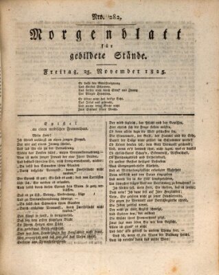 Morgenblatt für gebildete Stände Freitag 25. November 1825