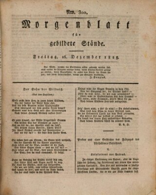 Morgenblatt für gebildete Stände Freitag 16. Dezember 1825