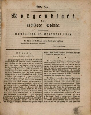 Morgenblatt für gebildete Stände Samstag 17. Dezember 1825